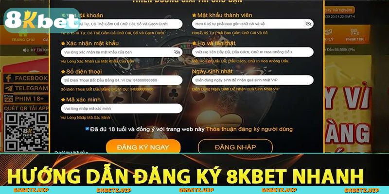Hướng dẫn xác minh tài khoản mới đăng ký 8KBET