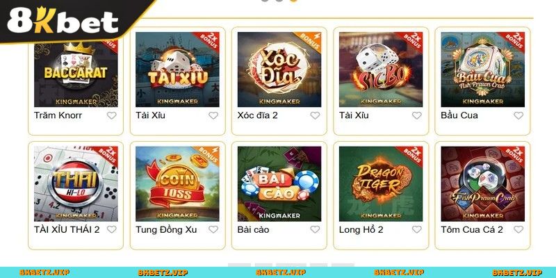 Top game bài đáng thử tại 8KBET